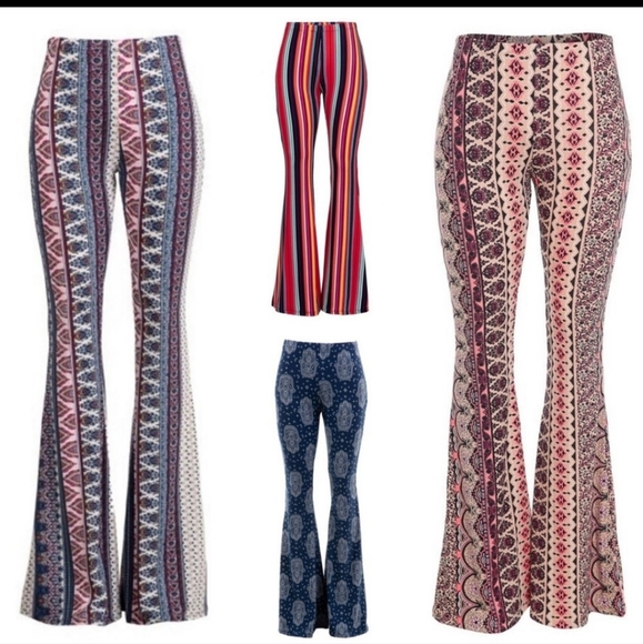 Boho Jersey Bell Bottoms - Picture 2 of 4